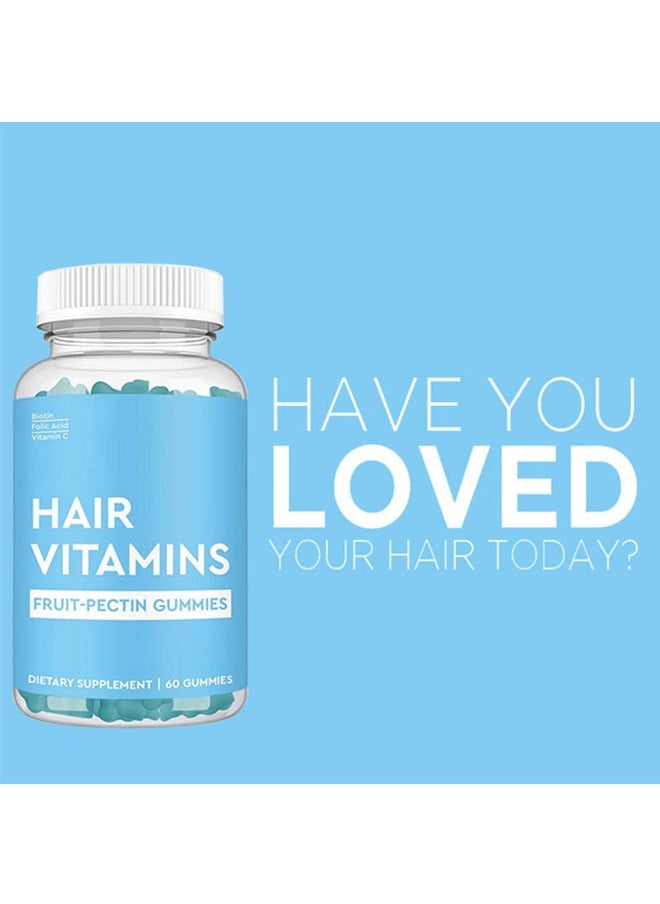 Hair Vitamins 60 Gummies, Biotin Collagen Gummies, Fruit Pectin Gummies, Supplements with Vitamin C, Biotin and Folic Acid Supports Hair Growth, Hair Loss, Hair Health, Skin and Nails, Gummy Bear - pzsku/ZCADCE0F826F314110A89Z/45/_/1716279200/1500075d-7b22-4a40-a3f4-9be4333c31f9