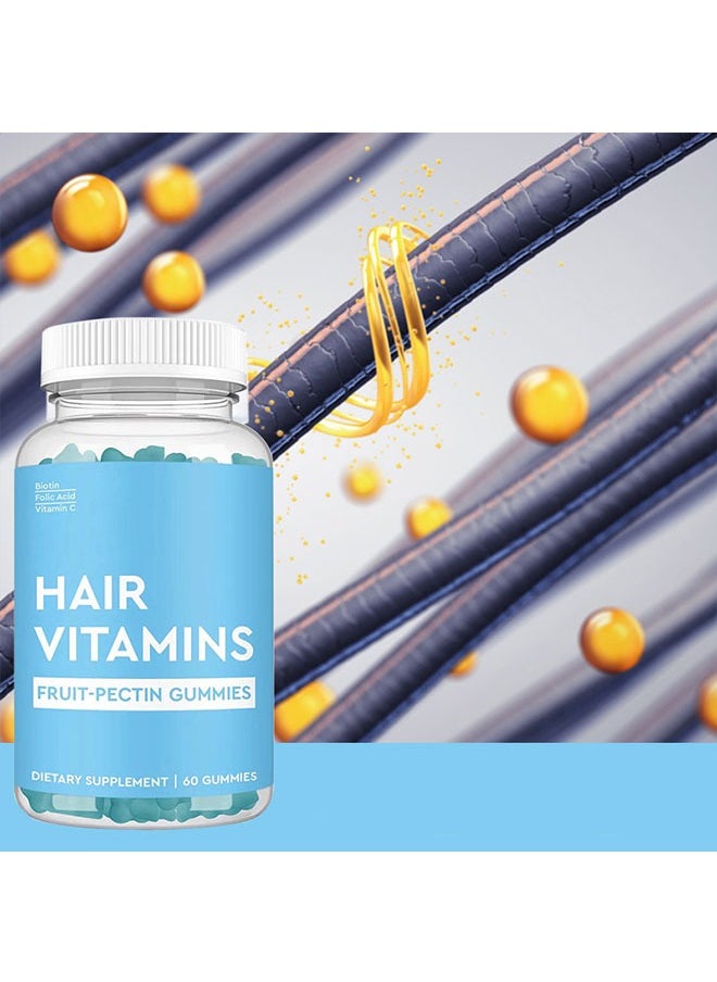 Hair Vitamins 60 Gummies, Biotin Collagen Gummies, Fruit Pectin Gummies, Supplements with Vitamin C, Biotin and Folic Acid Supports Hair Growth, Hair Loss, Hair Health, Skin and Nails, Gummy Bear - pzsku/ZCADCE0F826F314110A89Z/45/_/1716279201/2601bf79-cdd0-4b2f-9778-de0ebdd43626