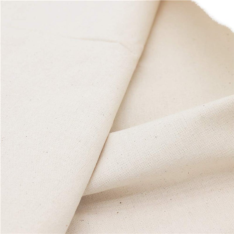 LOVOUS Nature Linen Needlework Fabric, Plain Solid Colour Linen Cloth Hemp Jute Fabric Table Cloth Garments Crafts Accessories, 20 by 62-Inch (Color 1) - Image 1