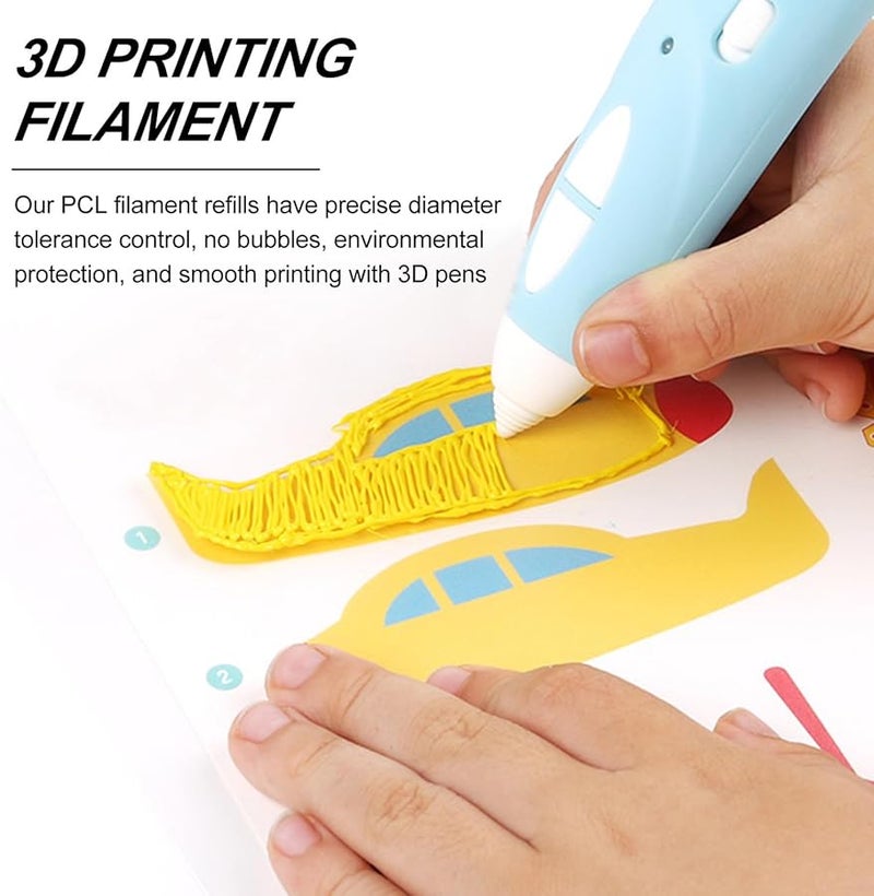 فاليكلود 3D قلم خيوط إعادة تعبئة 1.75 ملم PCL درجة حرارة منخفضة 20 لون 5 متر للحرف الإبداعية - Image 4