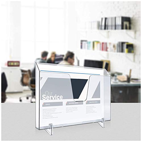 Acrimet Pocket File Holder Horizontal Design Brochure Display (for Wall Mount or Countertop Use) (Removable Supports Included) (Letter Size) (Clear Crystal Color) - Image 3