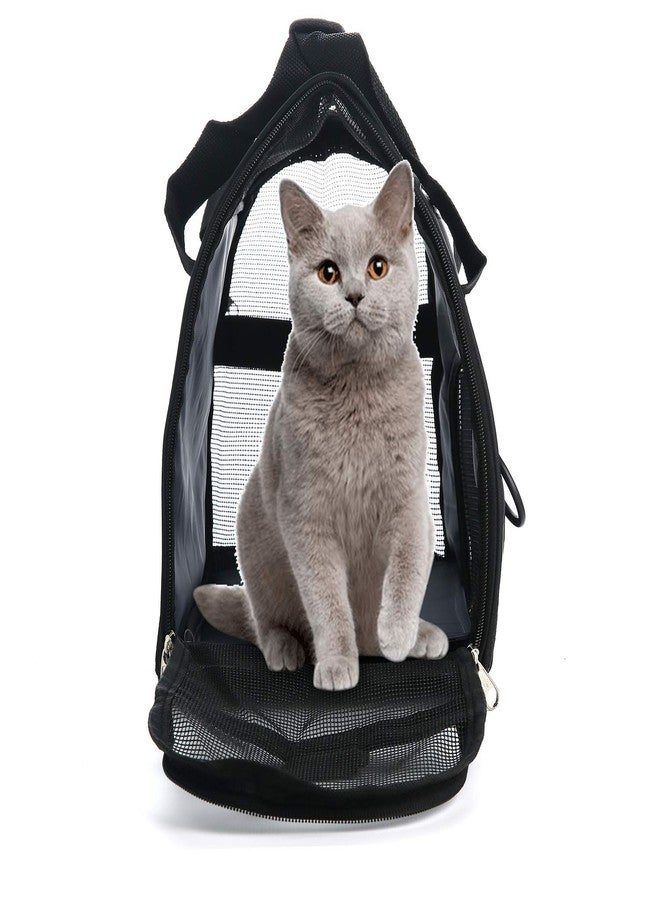 MuchL Pet Carrier Soft-Sided Carriers for Cat Carriers Dog Carrier for Small Medium Cats Dogs Puppies Pet Carrier Airline Approved Cat Dog Pet Travel Carrier (Small, Black) - Image 2