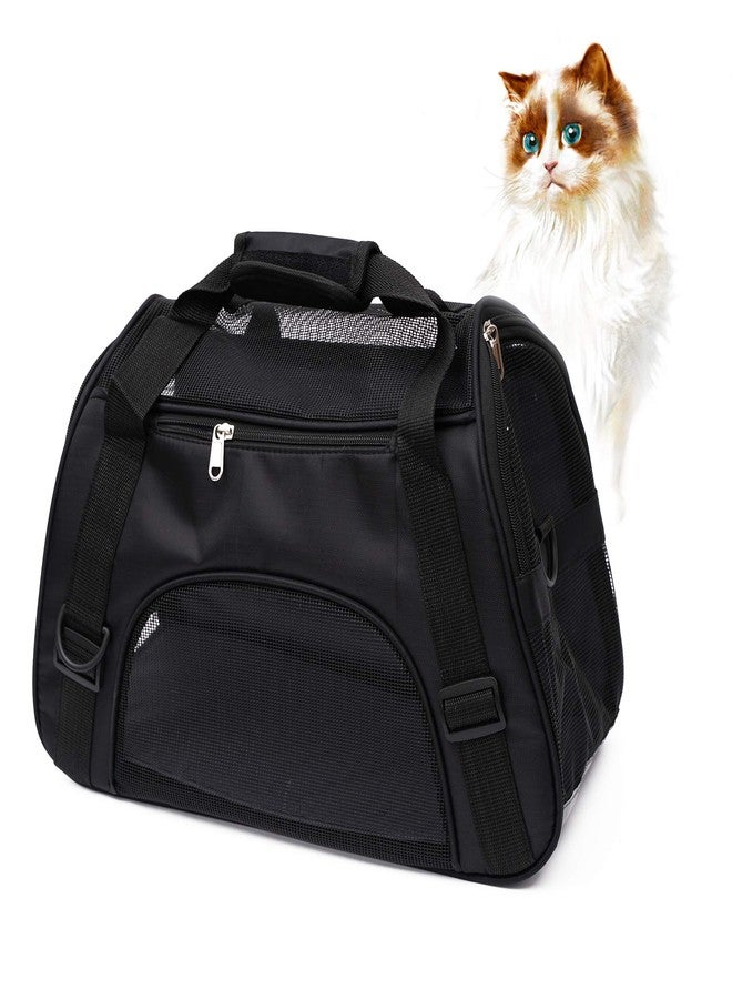 MuchL Pet Carrier Soft-Sided Carriers for Cat Carriers Dog Carrier for Small Medium Cats Dogs Puppies Pet Carrier Airline Approved Cat Dog Pet Travel Carrier (Small, Black) - Image 1