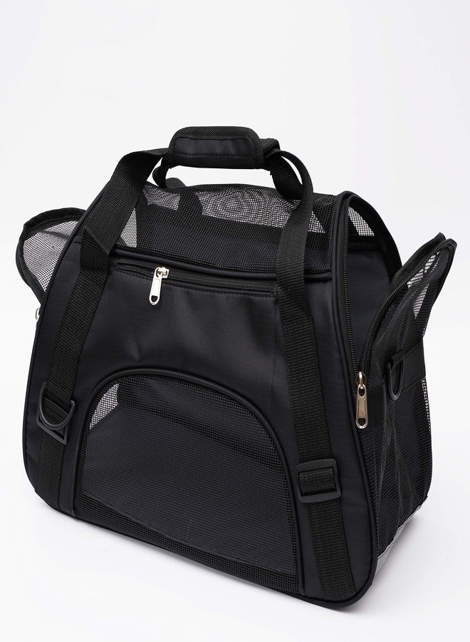 MuchL Pet Carrier Soft-Sided Carriers for Cat Carriers Dog Carrier for Small Medium Cats Dogs Puppies Pet Carrier Airline Approved Cat Dog Pet Travel Carrier (Small, Black) - Image 3