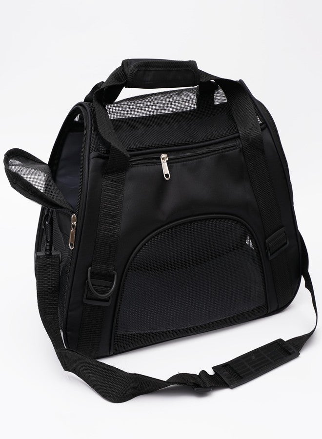 MuchL Pet Carrier Soft-Sided Carriers for Cat Carriers Dog Carrier for Small Medium Cats Dogs Puppies Pet Carrier Airline Approved Cat Dog Pet Travel Carrier (Small, Black) - Image 5