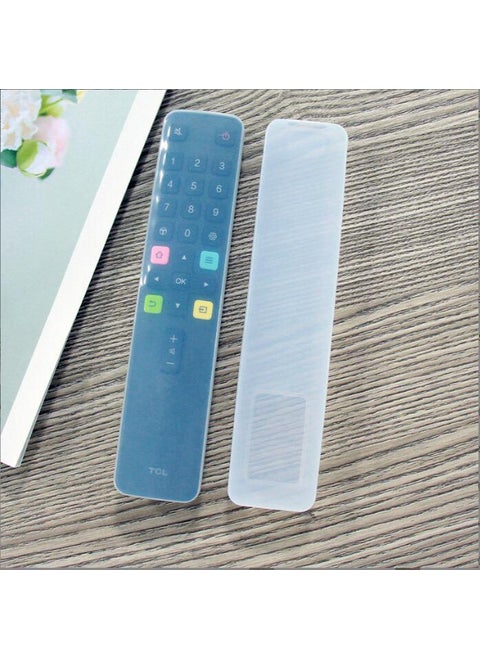 Silicone Remote Control Cover Home TV Protector Case TCL long-transparent (18*4*2cm)