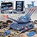 Youlechen Army Toys 6 Pcs Alloy Mini Vehicles 8 Army Men Military Tank Toys with Light Sounds Missiles Gift for Boys 36 Years - Image 4