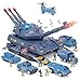 Youlechen Army Toys 6 Pcs Alloy Mini Vehicles 8 Army Men Military Tank Toys with Light Sounds Missiles Gift for Boys 36 Years - Image 2