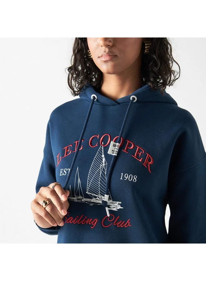 Lee Cooper Lee Cooper Embroidered Hoodie with Long Sleeves
