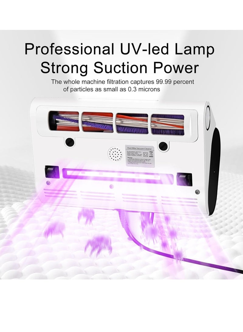 Excefore Bed Vacuum Cleaner, Handheld UV Mattress Cleaner with LED light & High Heating Tech, Powerful Deep Mattress Vacuum, HEPA Filter for Bed, Mattress, Pillow, Couch, Pet Hair and Carpets Cleaning - Image 2