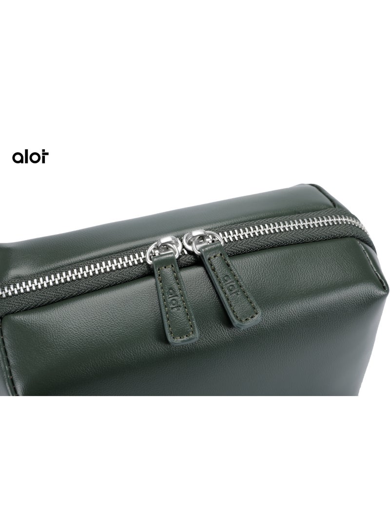ALot Handbag – Green | Elegant, Durable & Multi-Pocket Design (1L Capacity)  ✨ Durable Daily Companion | Premium Leather | Side Hand Strap | Lightweight (420 g)" - Image 4