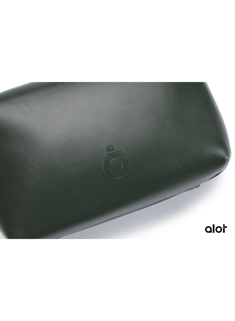 ALot Handbag – Green | Elegant, Durable & Multi-Pocket Design (1L Capacity)  ✨ Durable Daily Companion | Premium Leather | Side Hand Strap | Lightweight (420 g)" - Image 5