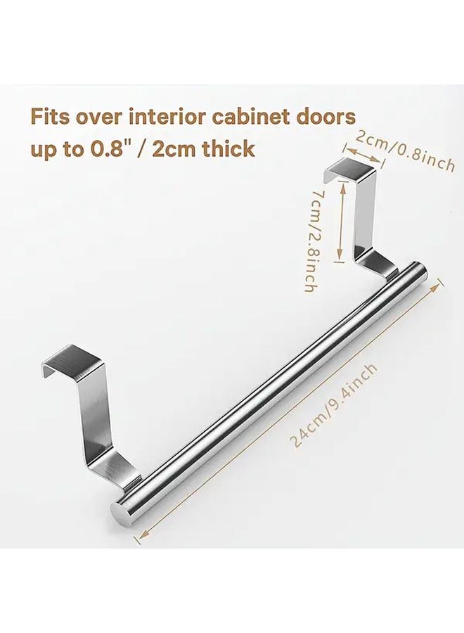 4 Pack Plus 2 Pack Heavy Duty Over Door Hooks With Towel Rack Bar Holder Combo - Image 3