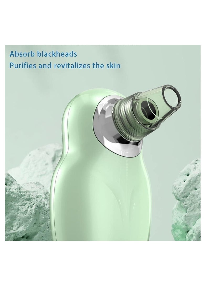 Excefore Blemish & Blackhead Removal Tools, Black Head Remover for Face, Portable Pore Cleaner, Blackhead Remover, Blackhead Extractor, Hot Compress USB Charging, Acne Remover Cleaner, Green - Image 2