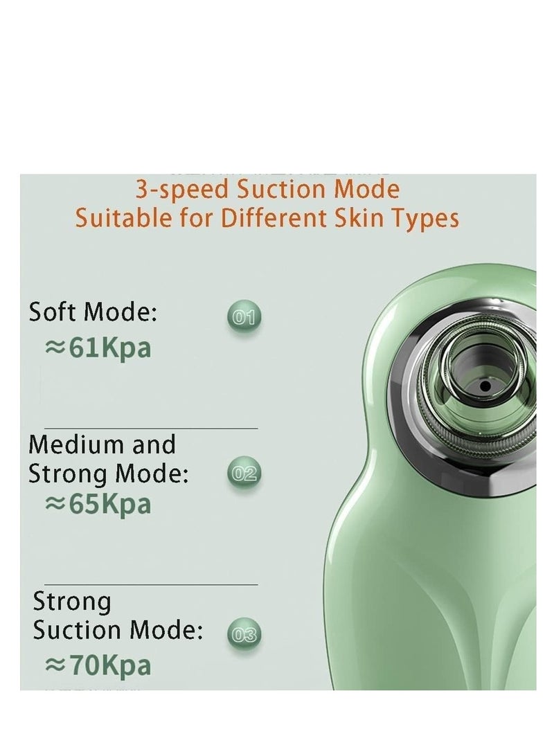 Excefore Blemish & Blackhead Removal Tools, Black Head Remover for Face, Portable Pore Cleaner, Blackhead Remover, Blackhead Extractor, Hot Compress USB Charging, Acne Remover Cleaner, Green - Image 3