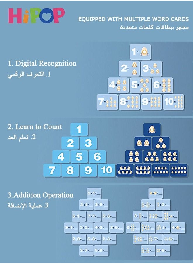 هيبوب لعبة تعلم اللغة الإنجليزية ، لعبة مقياس التوازن التعليمي ، أداة العد التعليمية للتوازن الرقمي لرائد الفضاء  - Image 5
