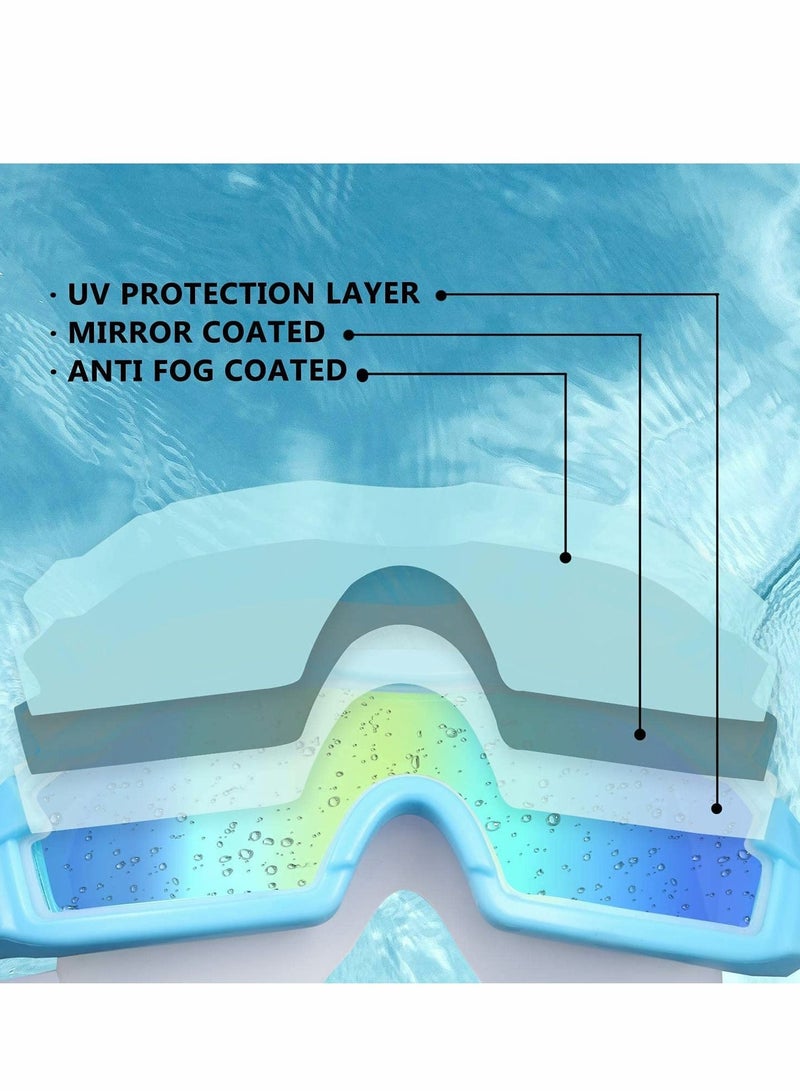 Excefore 2Pack Swimming Goggles for Kid Anti-Fog Leak Proof UV Protection Child Boy Girl Teen - Image 4