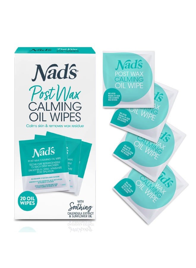 Nad's Post Wax Calming Oil Wipes - Refill Pack with 20pc - Image 1