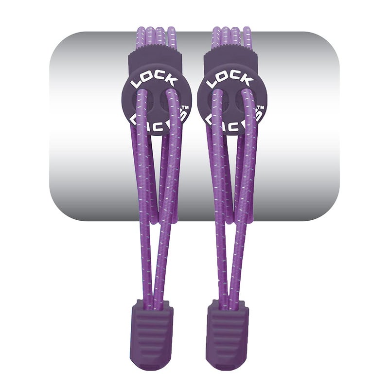LOCK LACES (Elastic No Tie Shoelaces) (Purple, 48-Inch) - Image 5