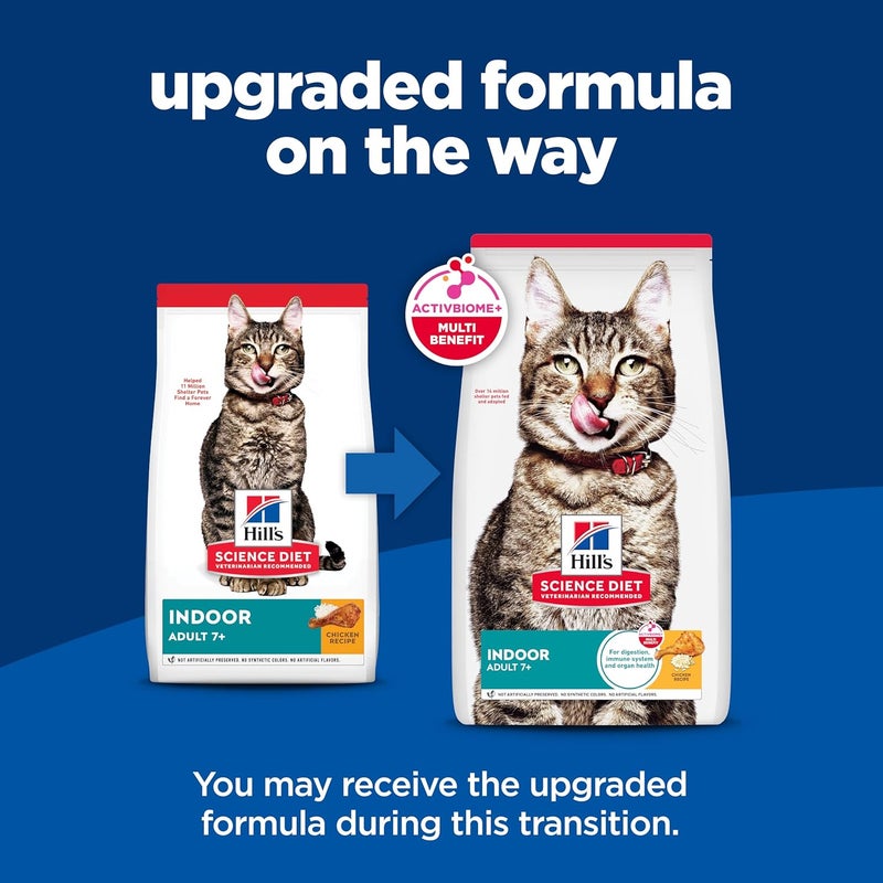 Hills Science Diet Indoor Senior Adult 7 Easy Litter Box Cleanup Dry Cat Food Chicken Recipe 35 lb Bag - Image 2