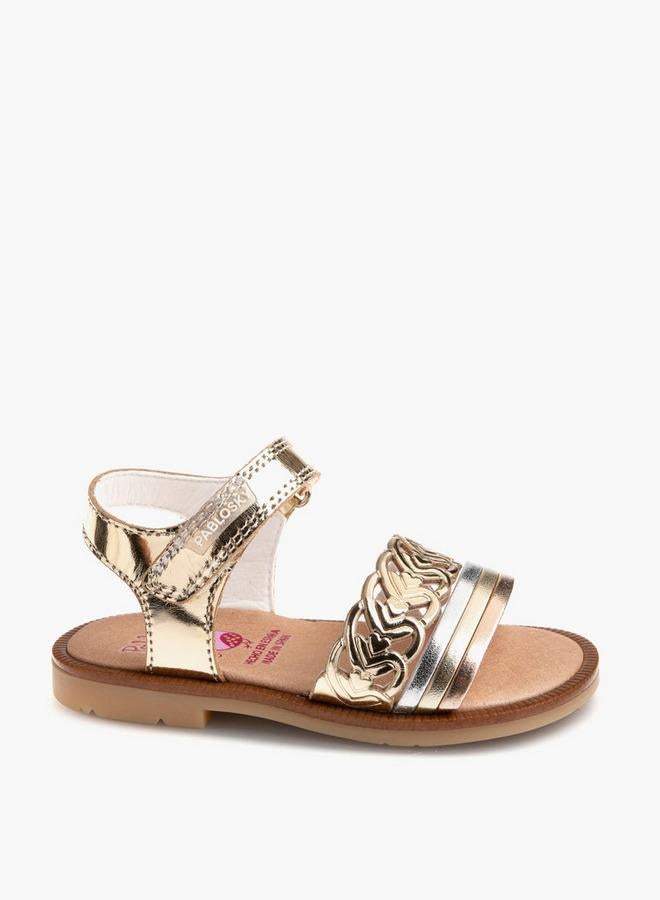 Pablosky Girls' Sandals with Hook and Loop Closure - 056386 - Image 1