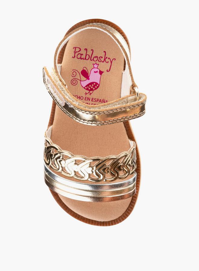 Pablosky Girls' Sandals with Hook and Loop Closure - 056386 - Image 4