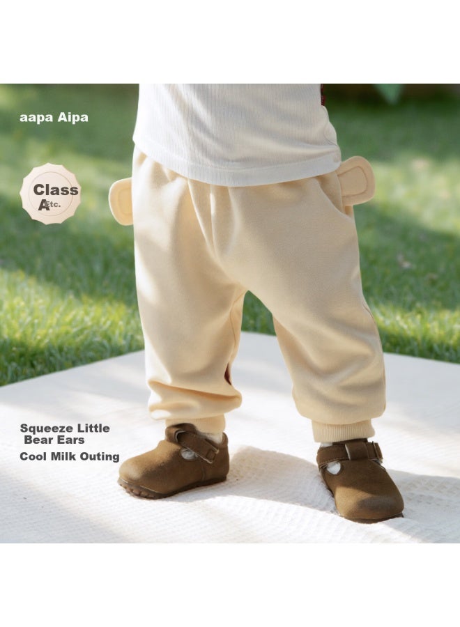 Aqpa [firefly River] Baby Sweatpants Spring Autumn Toddler Outdoor Long Pants Dark Heather Gray 110 - Image 1