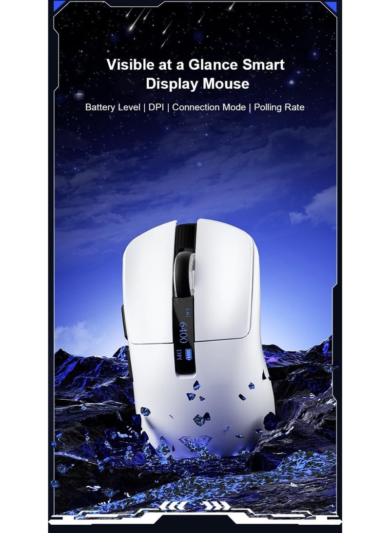 AULA فأرة الألعاب اللاسلكية SC590 PRO 2.4G + بلوتوث + سلكية | فأرة esports خفيفة الوزن 81 جرام مع شريحة استشعار 3311، إضاءة RGB، تصميم مريح، استجابة فائقة السرعة لجهاز الكمبيوتر واللابتوب - Image 4