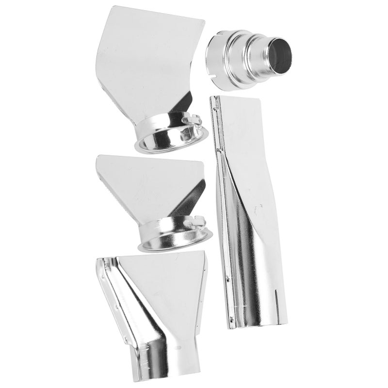 5Pcs Heat Gun Nozzle Stainless Flat Round Hole Long Tube Industrial Airbrush Accessories - Image 4