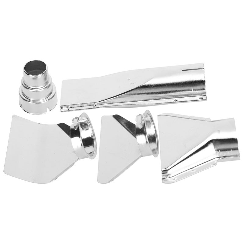 5Pcs Heat Gun Nozzle Stainless Flat Round Hole Long Tube Industrial Airbrush Accessories - Image 3
