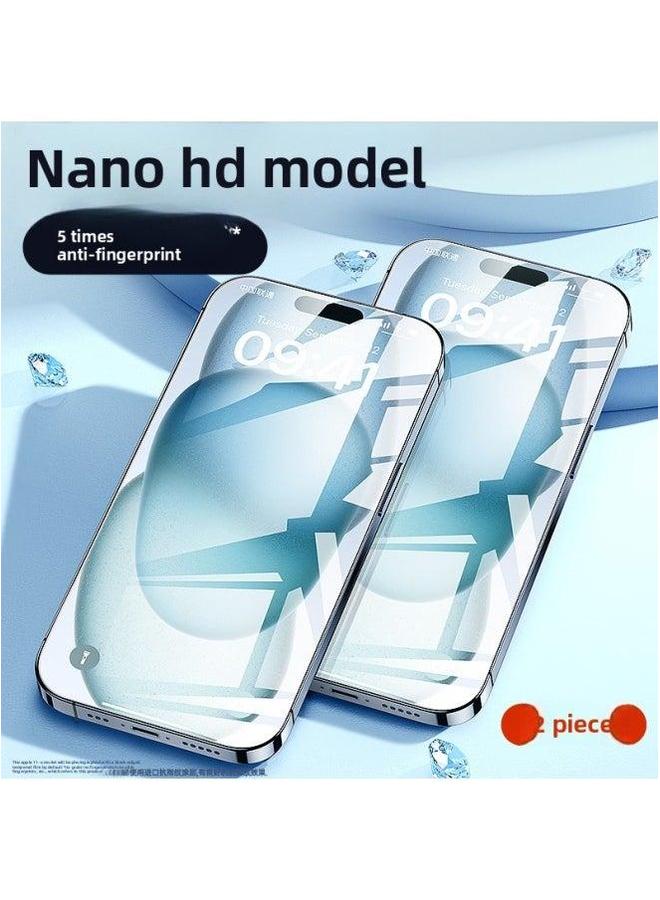 [imported Corning] Applicable To For Iphone 15 Toughened Film Iphone14Pro Mobile Phone 11 Anti-peep 13ProMax Full-Colour:[nano Hd★2 Pieces】5 Times Anti-fingerprint★High-definition Does Not Harm The Eyes.-Size:For Pro Max  - Image 1