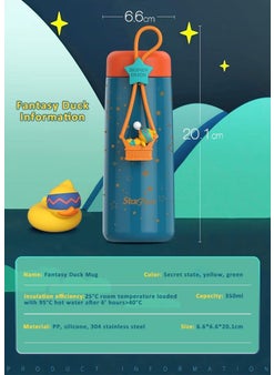 StarAndDaisy StarAndDaisy Smart Kids School Water Bottle SUS Insulated Thermos (Starface-1 Blue)  - Image 2