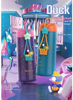 StarAndDaisy StarAndDaisy Smart Kids School Water Bottle SUS Insulated Thermos (Starface-1 Blue)  - Image 4