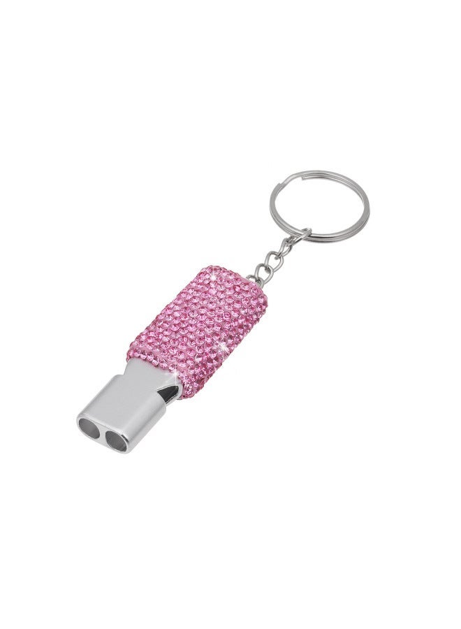 Generic Diamond Whistle Referee Survival Metal Sports Coach Outdoor Training Goods Keychain-color:bright Red - Image 4