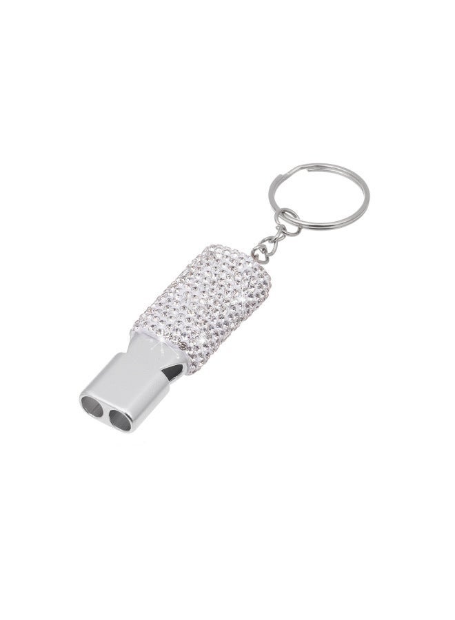 Generic Diamond Whistle Referee Survival Metal Sports Coach Outdoor Training Goods Keychain-color:bright Red - Image 2