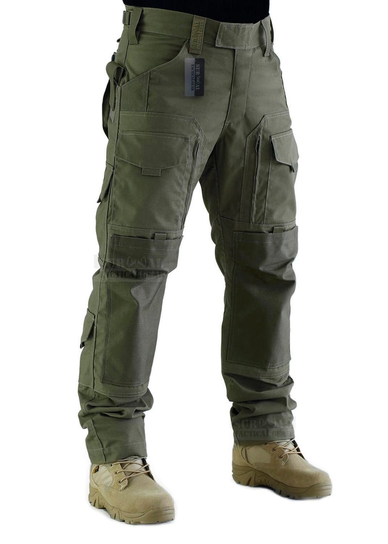 Generic ZAPT Tactical Pants Molle Ripstop Combat Trousers Hunting Army Camo Multi-camo Black Pants for Men (Ranger Green, XL)  - Image 1