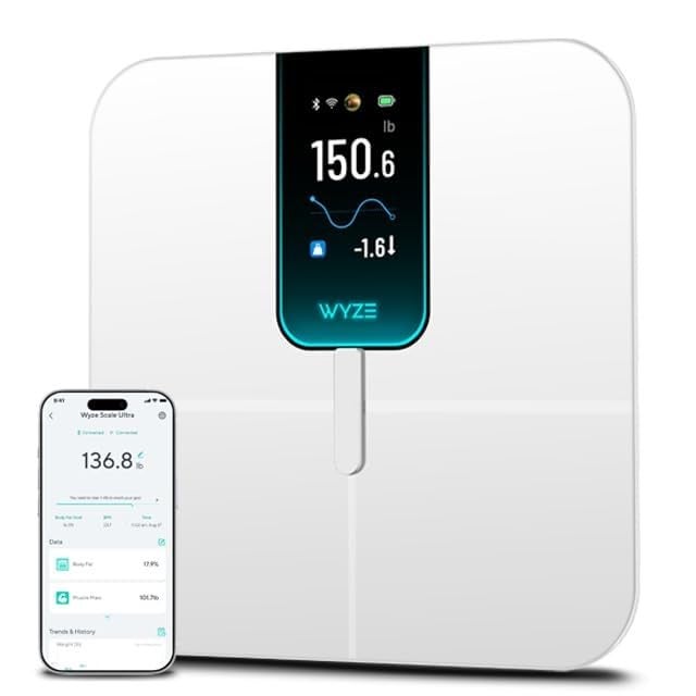 Wyze Scale Ultra Smart Scale with 43 Color Display Digital Scale for Body Weight BMI Muscle Mass Heart Rate Monitor WiFi Bluetooth Weight Scale with BabyPetLuggage Mode 400lbs - Image 2