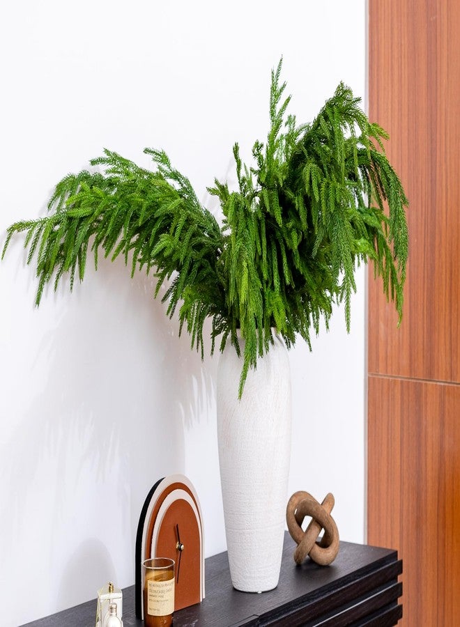 Green Moon 6PCS Norfolk Pine Stems Real Touch, 39” Christmas Greenery Pine Branches Picks for DIY Garland Wreath Home Garden Indoor Outdoor Xmas Christmas Decorations - Image 1