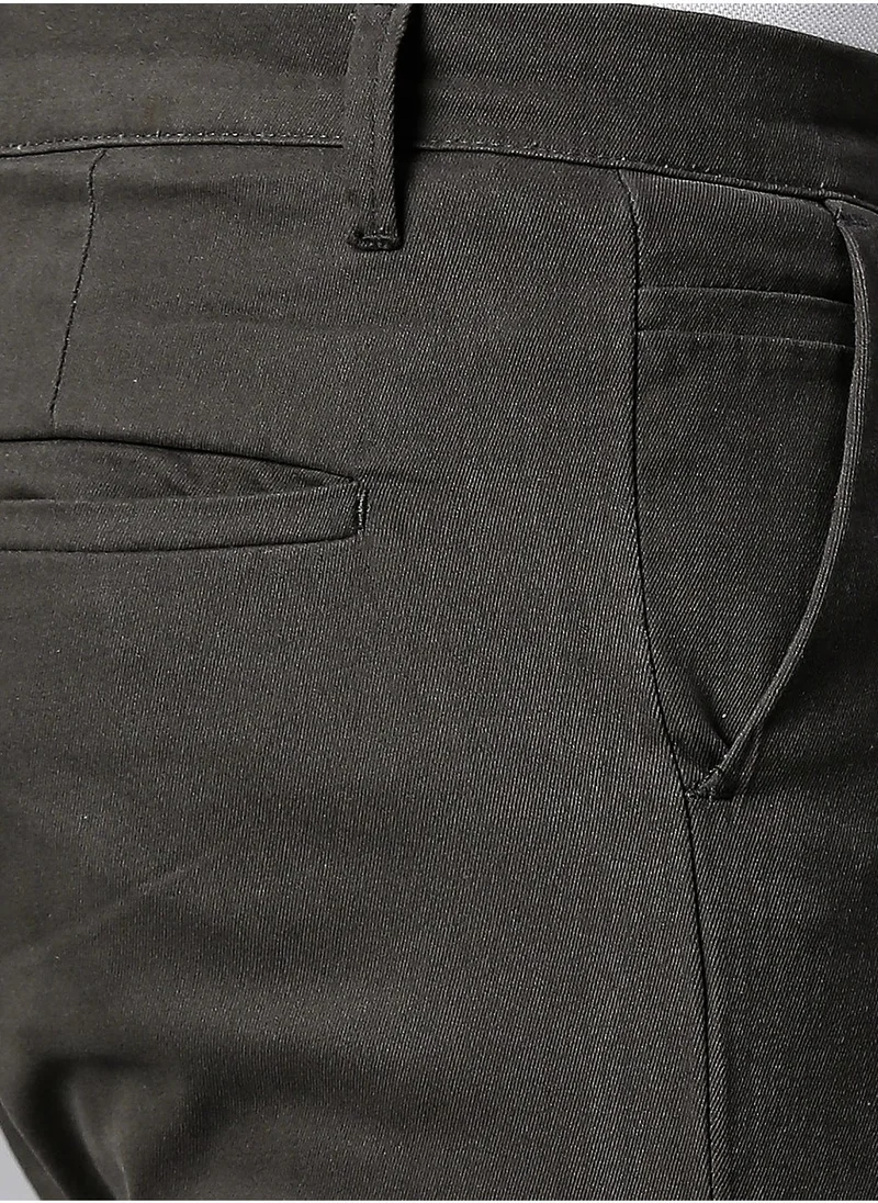 Dennis Lingo Dark Grey Chinos for Men - Tapered Fit, 100% Cotton