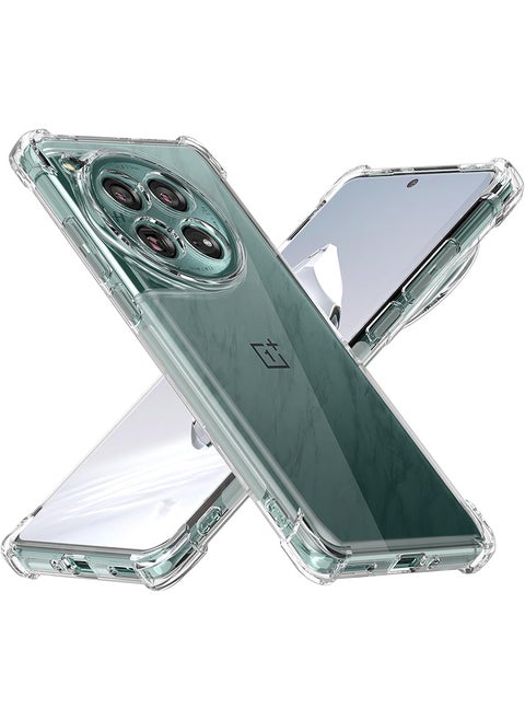 OnePlus Ace 3 Pro Clear Case, Shock-Absorption TPU Cell Phone Cover with Reinforced Corners, Soft Flexible & Crystal Clear Protective Bumper Case