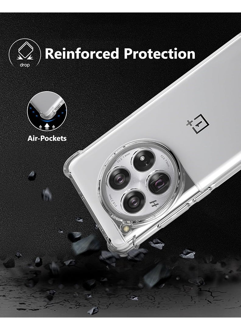 Theodor - OnePlus Ace 3 Pro Clear Case, Shock-Absorption TPU Cell Phone Cover with Reinforced Corners, Soft Flexible & Crystal Clear Protective Bumper Case - Image 1
