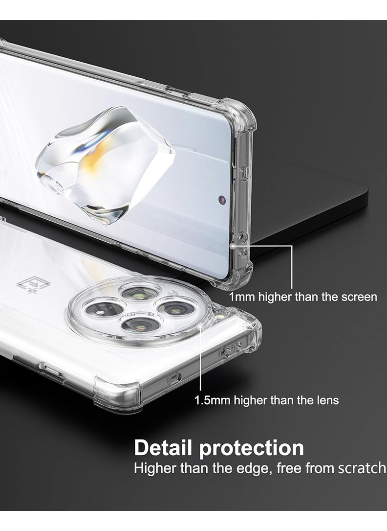 Theodor - OnePlus Ace 3 Pro Clear Case, Shock-Absorption TPU Cell Phone Cover with Reinforced Corners, Soft Flexible & Crystal Clear Protective Bumper Case - Image 1