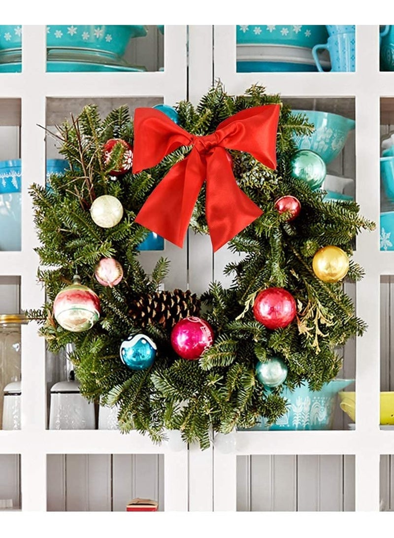 شريط ساتان أحمر عريض 4 إنش × 22 ياردة قماش صلب شريط كبير لمجموعة مراسم القص، افتتاح كبير، وشاح كراسي، زينة طاولات، حلويات شعر، أشرطة سيارات، خياطة، حرف، تغليف هدايا، زينة حفلات زفاف. - Image 2