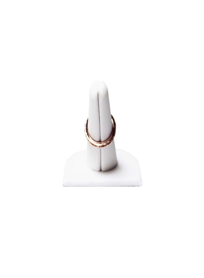 MOOCA 6 Pcs Set Finger Ring Stand Jewelry Display Holder Showcase Ring Display Drawer Leatherette Storage Jewelry Stands for Shows, White Faux Leather - Image 5