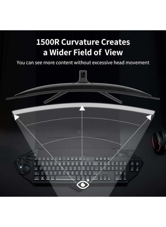 سانسوي شاشة ألعاب منحنية من سانسوي مقاس 32 بوصة بدقة 2K WQHD، معدل تحديث 180 هرتز، زمن استجابة 0.5 مللي ثانية، منفذ HDMI 2.1، طراز ES-G32C1Q - Image 4