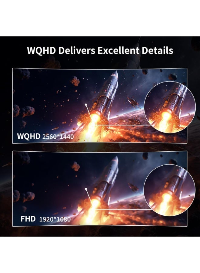 سانسوي شاشة ألعاب منحنية من سانسوي مقاس 32 بوصة بدقة 2K WQHD، معدل تحديث 180 هرتز، زمن استجابة 0.5 مللي ثانية، منفذ HDMI 2.1، طراز ES-G32C1Q - Image 3