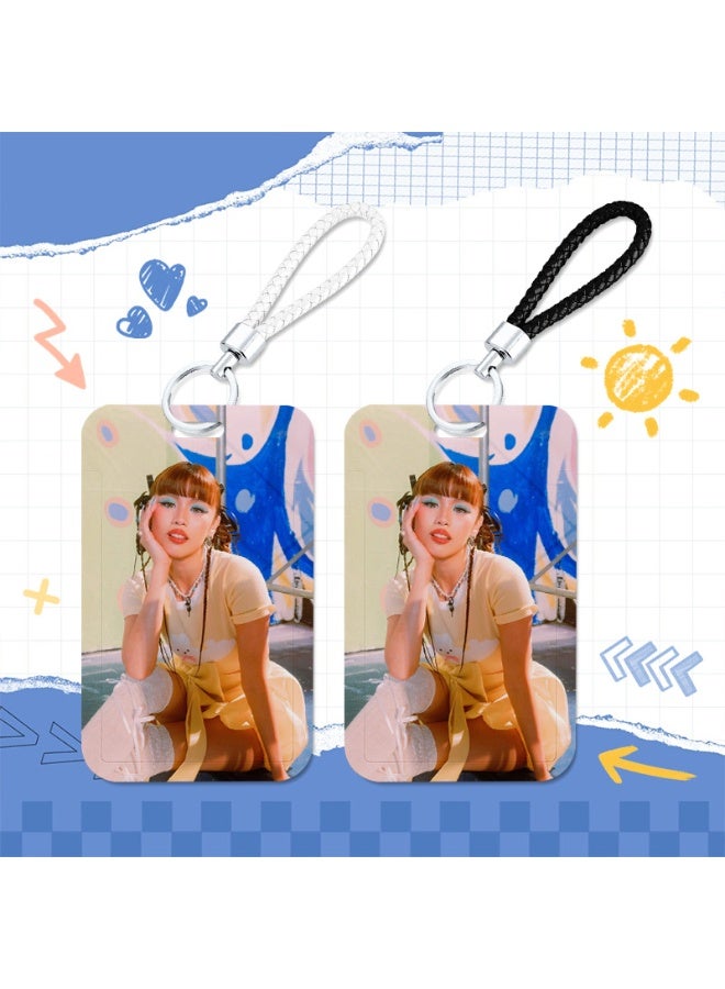 NIBEMINENT 1 - Piece BINI Kpop Photo Card Holder Pendant Key Chain ID Badge Holder ID Card Holder Photo Card Protector for School ID Office ID Access Card for Women Girls