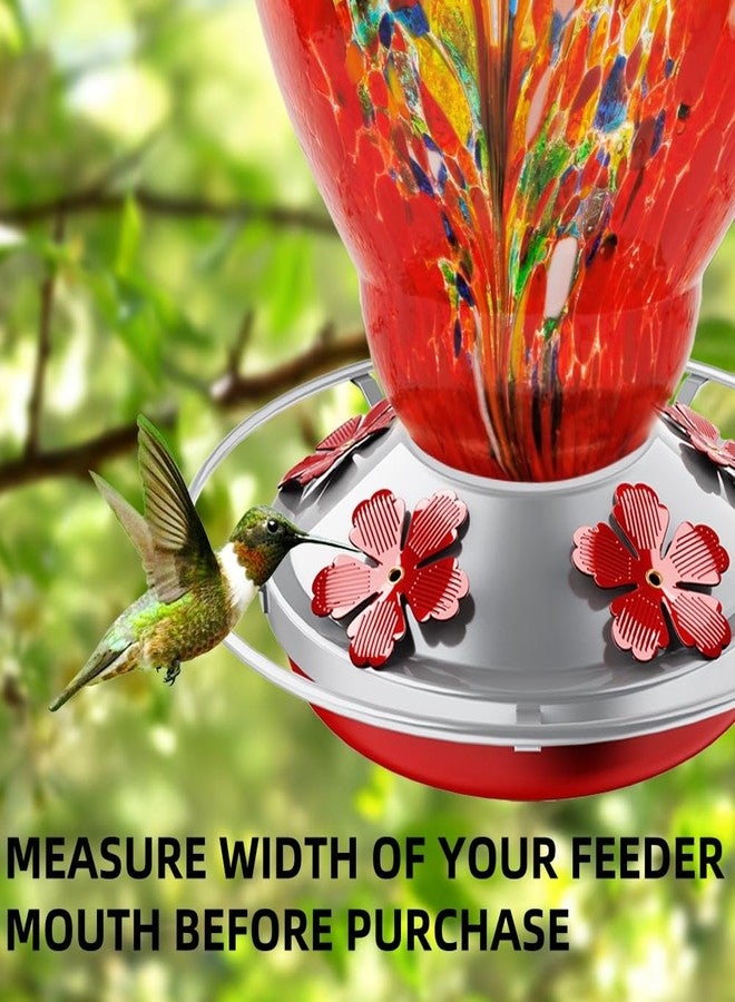 WOSIBO Hummingbird Feeder Replacement Bottom Base Replacement Part includes Red Plastic Base Metal Top and Brushes (Silver-1) - Image 4