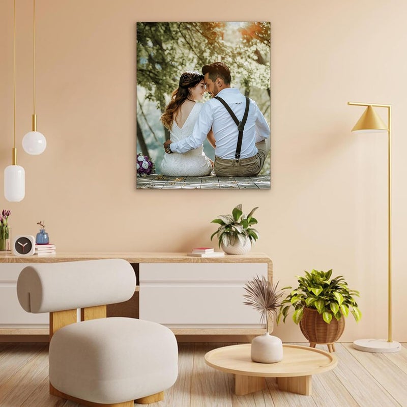 WEGA Custom Canvas Prints with Your Photos (Framed 8X10) Upload Your Image/Photo-Custom Personalized Photo Gifts to Canvas,Wall Art Canvas Printing Gifts for Pets Family Baby Wedding - Image 3