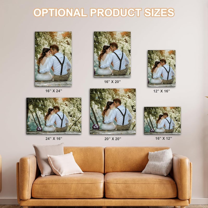 WEGA Custom Canvas Prints with Your Photos (Framed 8X10) Upload Your Image/Photo-Custom Personalized Photo Gifts to Canvas,Wall Art Canvas Printing Gifts for Pets Family Baby Wedding - Image 5